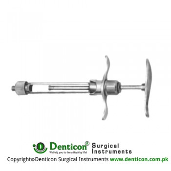Dental Aspirating Syringe Brass - Chrome Plated,